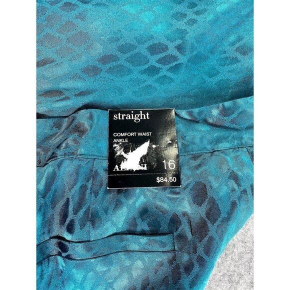 Alfani Teal Patterned Women's Pants - Picture 6 of 10